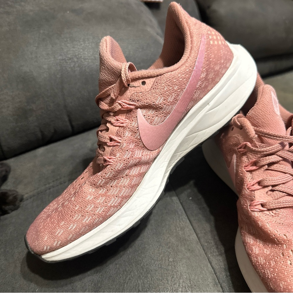 Nike Pink Athletic Sneakers with Textured Upper